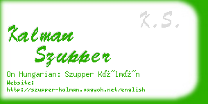 kalman szupper business card